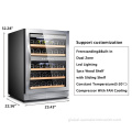 Wine Refrigerator Undercounter Storage cabinet 2 zones undercounter wine cooler freezer Supplier
